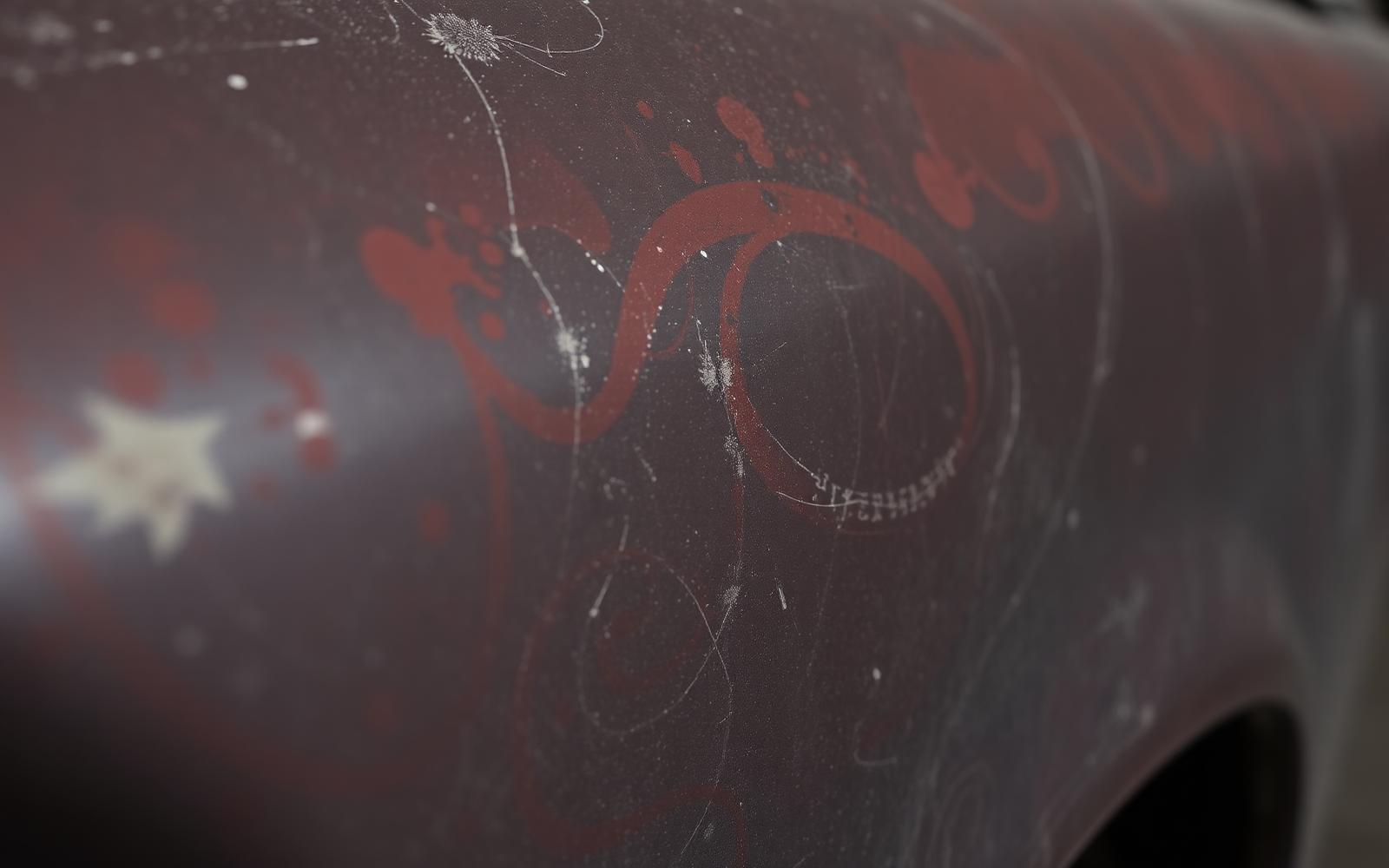 Dull oxidized paint with swirl marks before detailing